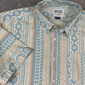 RSVLTS The Roosevelts XXL Southwestern Tribal Button Down Shirt Short Sleeve